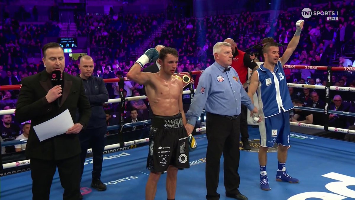 97-93 Strand 98-91 Baluta 96-94 Baluta Ionut Baluta stuns Brad Strand, winning the WBO European super bantamweight championship by split decision 😳 #BallDoheny 📺 TNT Sports &amp; discovery+ UK