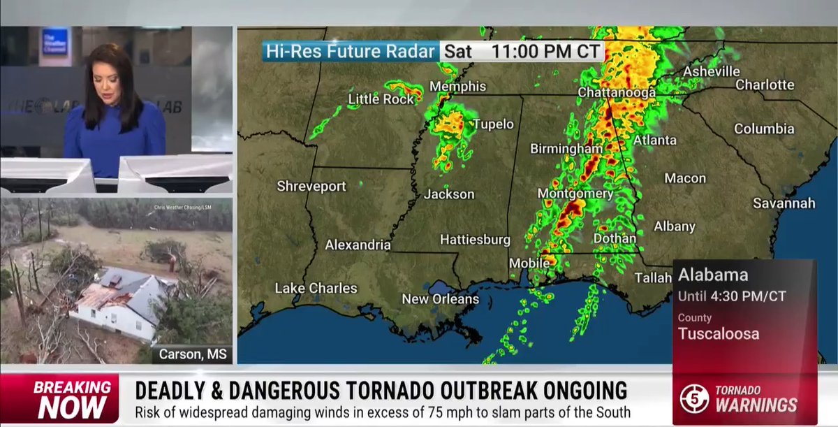 Meteorologist Felicia Combs details where we could see potential long-track tornadoes, damaging winds, hail, and flash flooding in the hours ahead: