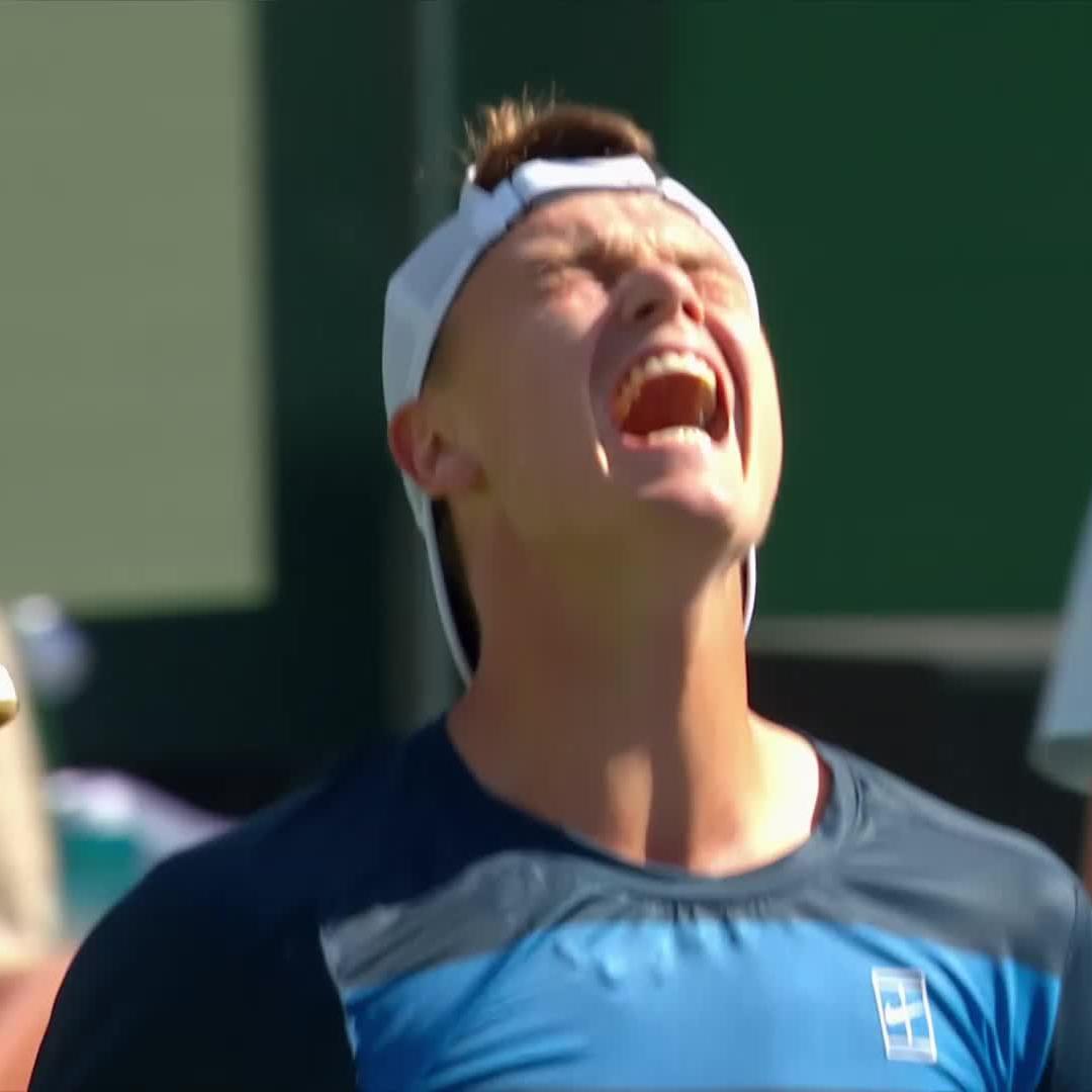 Rune's revenge 💪 @Holgerrune2003 avenges last years Quarter-Final defeat as he books his spot in Sundays showdown 🏆 #TennisParadise