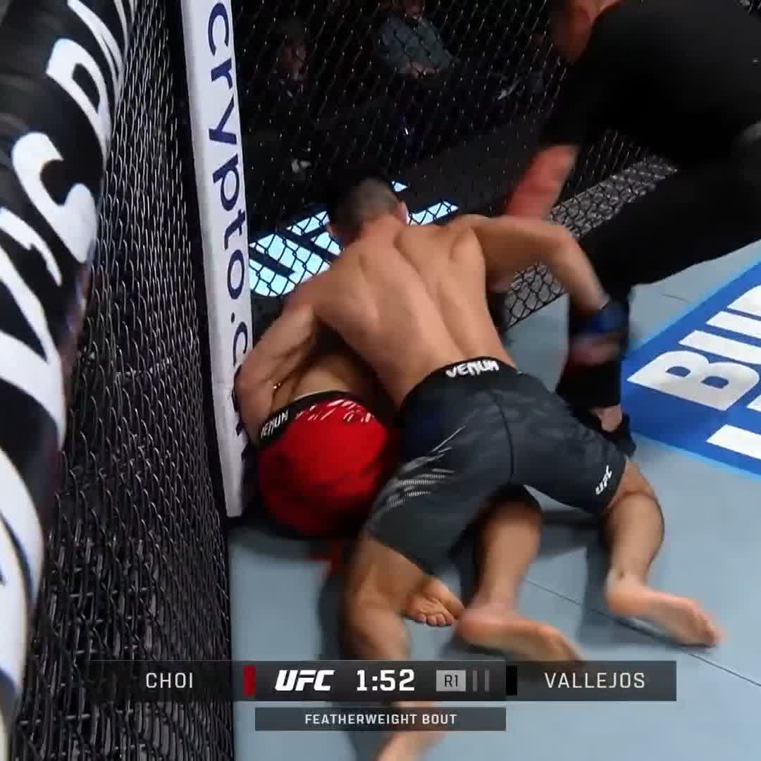What a way to make your debut 👏 The 23 year old Kevin Vallejos is leaving #UFCVegas104 with a first round TKO victory!