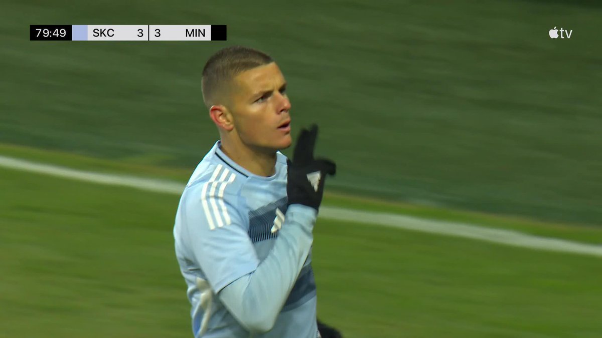 THIS GAME IS BONKERS 🤯 Dejan Joveljić strikes and Sporting Kansas City erases a 3-0 deficit to tie it up.