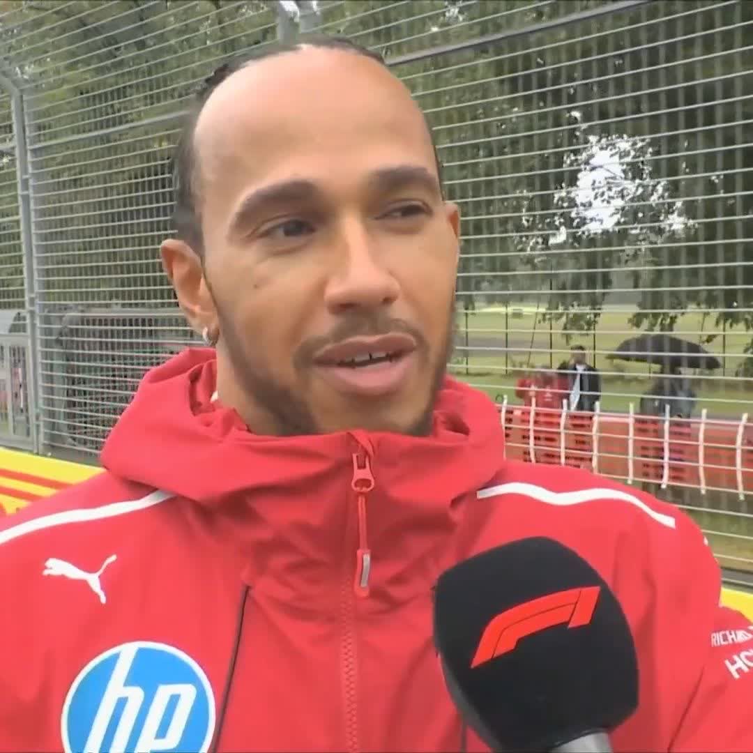 "Even in the garage yesterday my dad was like 'Wow we're in Ferrari!'" 🥹 Lewis is looking forward to his first race in red 🔴