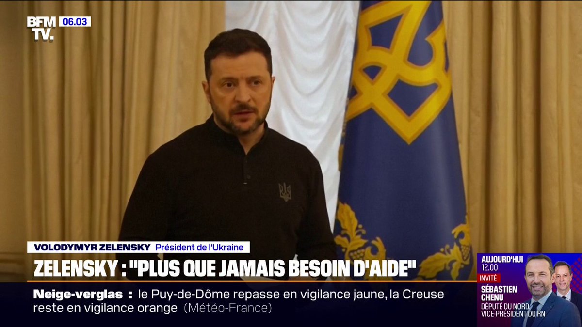 Volodymyr Zelensky: "Tout le monde comprend que l'Ukraine a besoin d'une aide sans précédent"