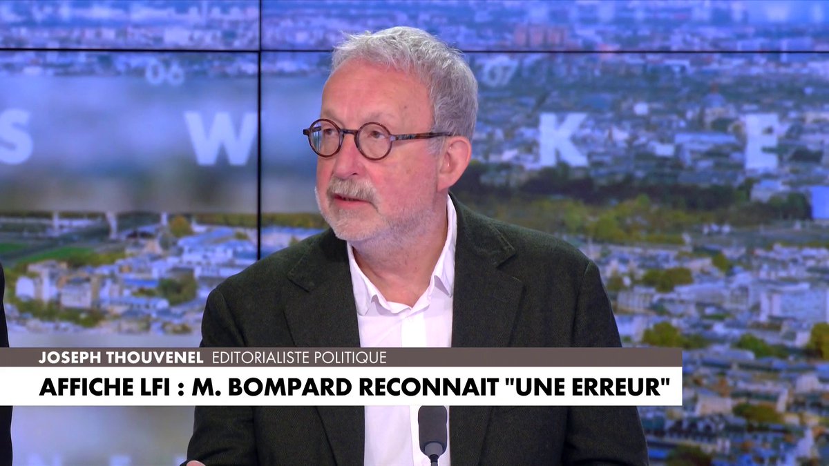 Joseph Thouvenel, éditorialiste politique, sur l'affiche à l'encontre de Cyril Hanouna : «Ce que LFI a fait est très pervers», dans #MidiNewsWE