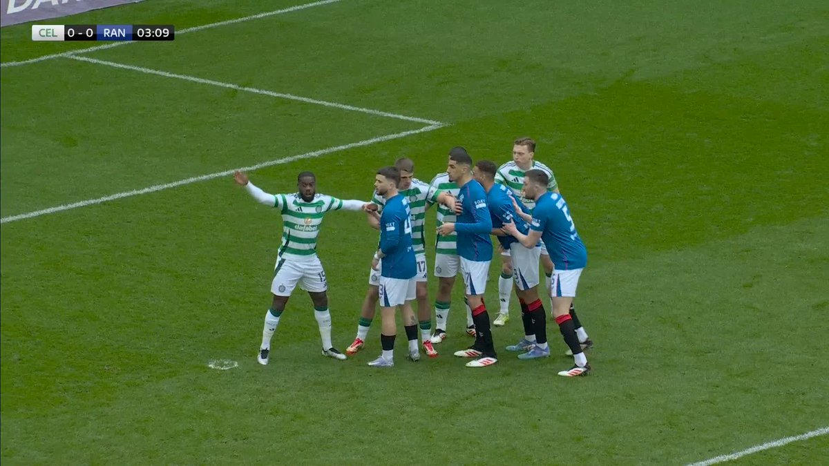 😮 Rangers take an early lead at Celtic Park! Nicolas Raskin heads it in and it’s 1-0 to the visitors ⬇️