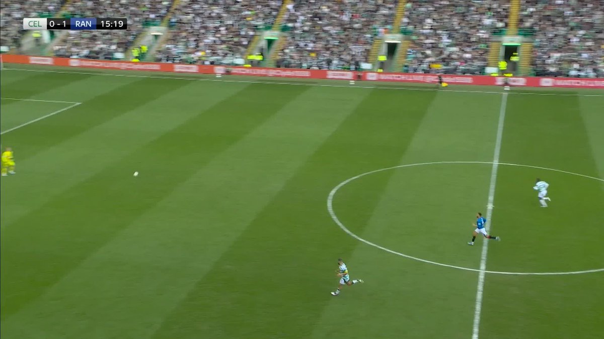 🎙️ “Scandalous from Schmeichel!” Vaclav Cerny has a great chance to double Rangers’ lead after the Celtic goalkeeper's error ⬇️