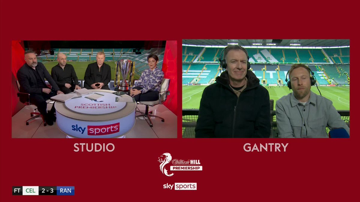 🤣 "He won't be invited back!" 🔵 "[Rangers are] a team who play when the pressure isn't really on them" 👀 "Would you give Barry the job?" Chris Sutton &amp; Scott Arfield - making his commentary debut - react to the match at Celtic Park ⬇️