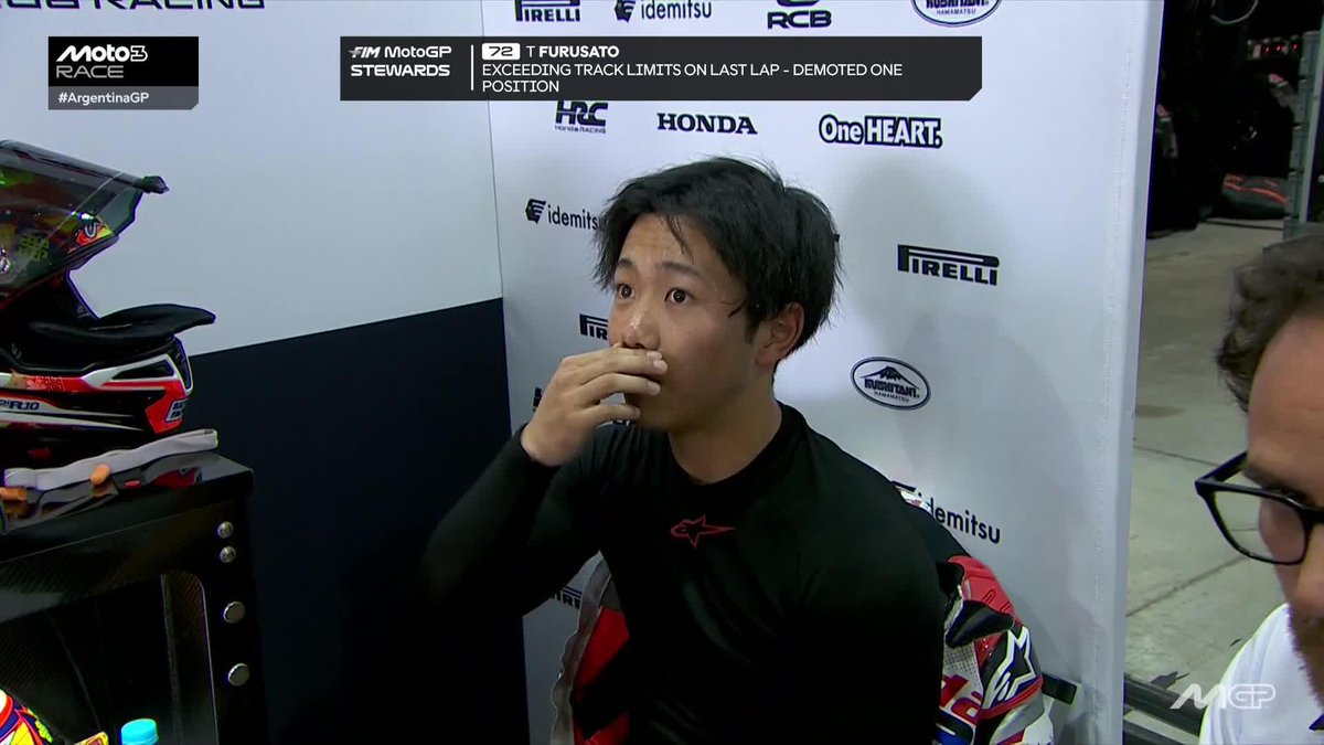 Demoted one position ⚠️ furusato taiyo72 exceeded track limits on the last lap 📉 #ArgentinaGP 🇦🇷