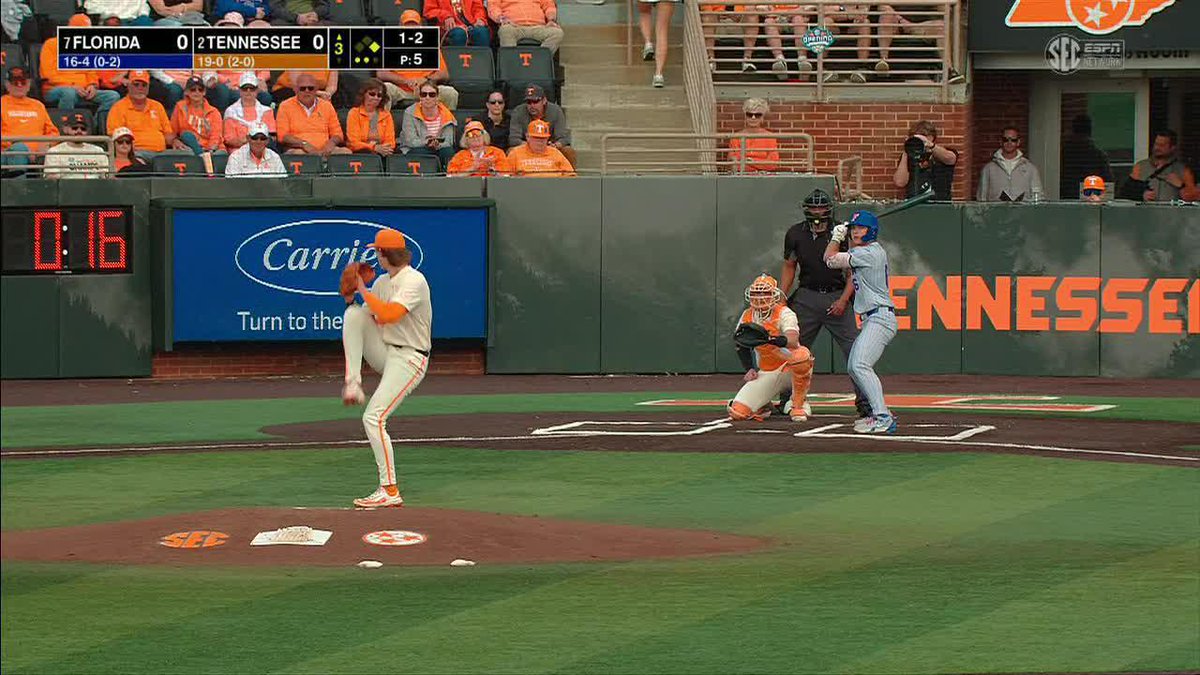 Stone throws out another base stealer! Third of the weekend. 📺 #GBO // #BeatUF