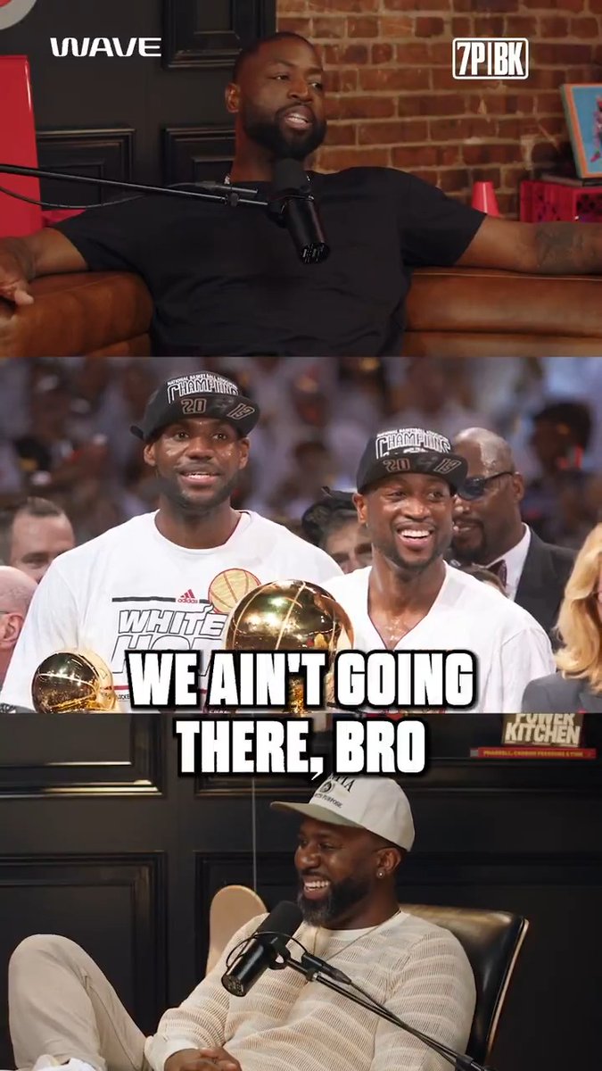 “I ain’t with that. We champions over here … we ain’t going there bro.” D-Wade isn't ready to crown Luka as LeBron's best teammate.