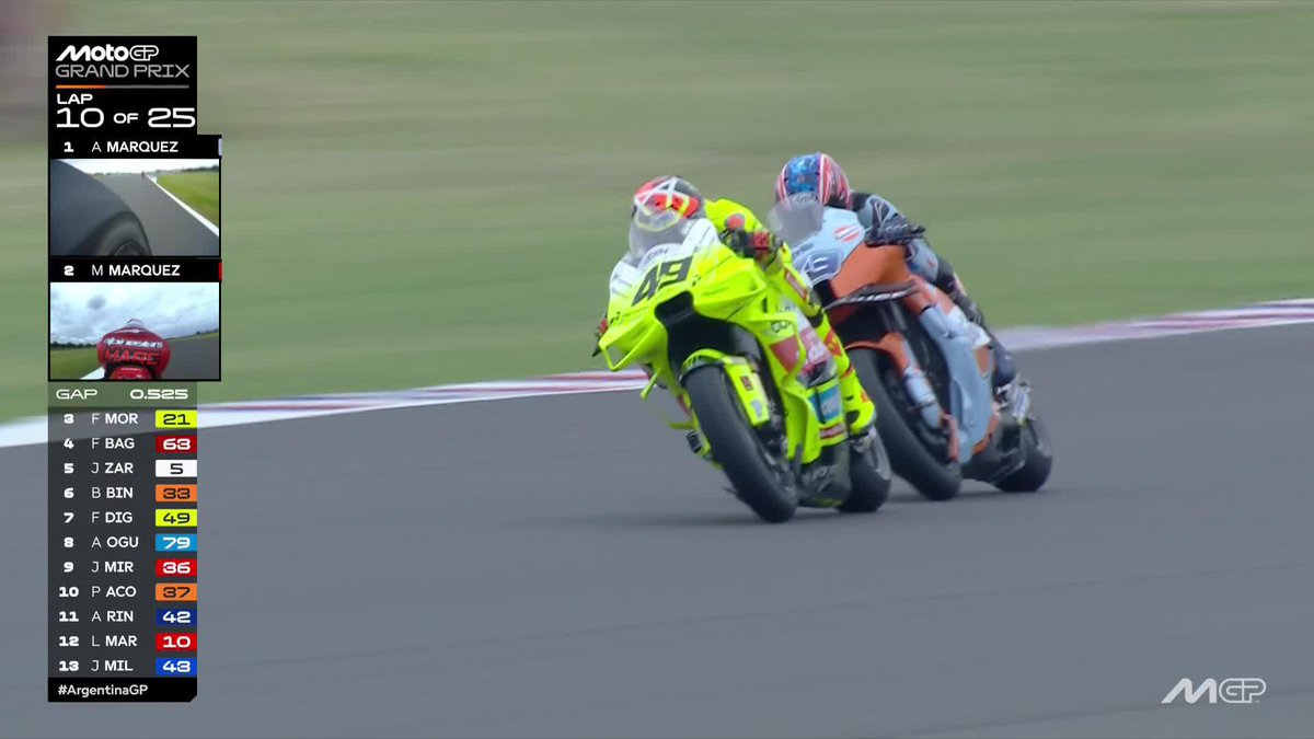 What a battle between Ai Ogura and Fabio Di Giannantonio for 7th! 🔥 #ArgentinaGP 🇦🇷