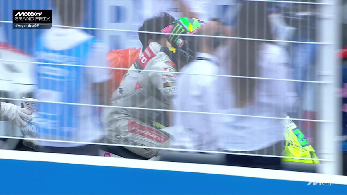 Franky has made it to parc ferme! 🎉 Time to celebrate with Pertamina Enduro VR46 Racing Team! #ArgentinaGP 🇦🇷