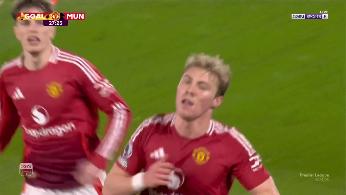 راسموس هويلوند يفتتح التسجيل لمانشستر يونايتد ⚽️ #الدوري_الإنجليزي