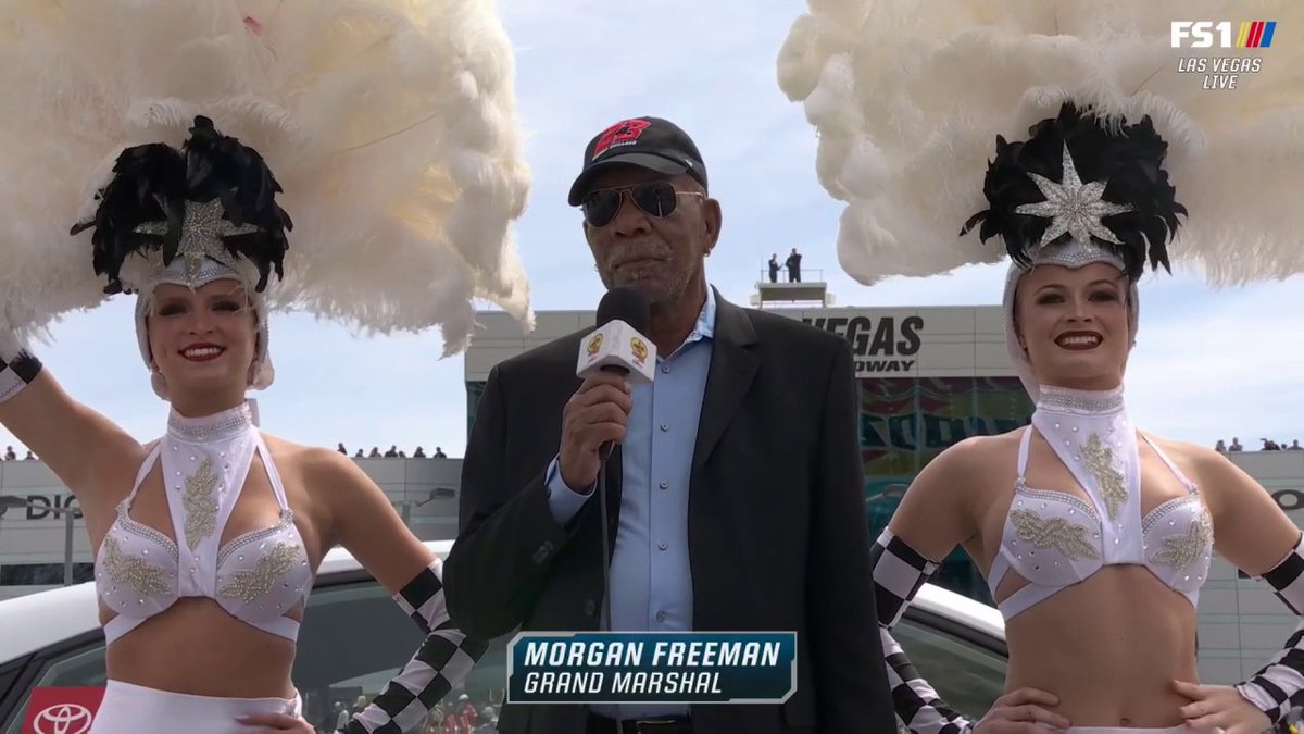 Morgan Freeman gives the command to fire engines in Vegas! Morgan Freeman | #NASCARonFS1