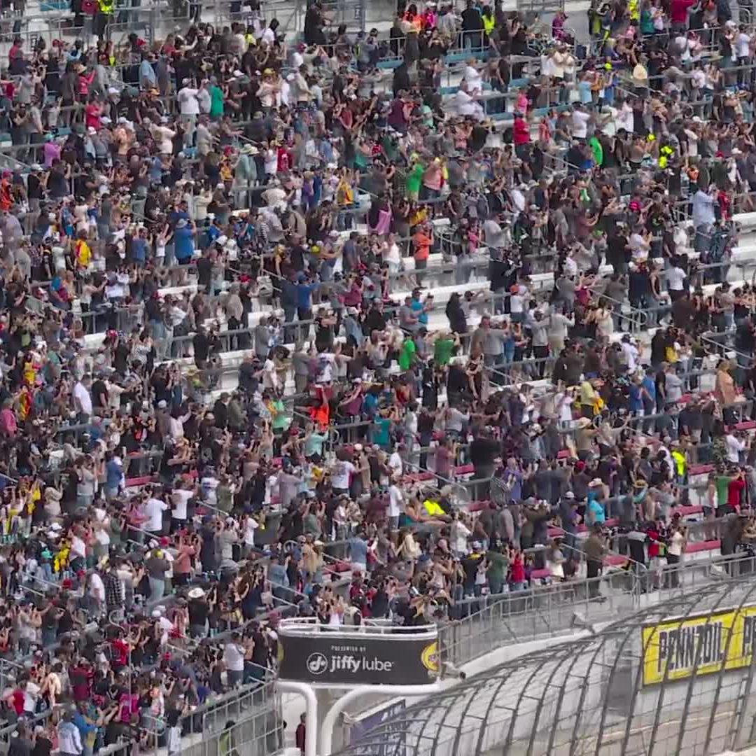 It's our turn to take center stage! The #Pennzoil400 is underway from Las Vegas!