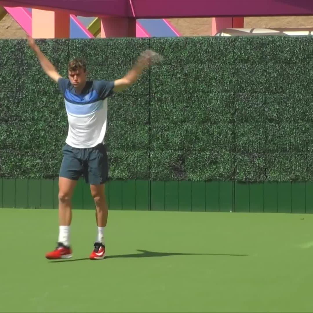 Final touches 💪 jack draper and Holger Rune get ready to battle in #TennisParadise