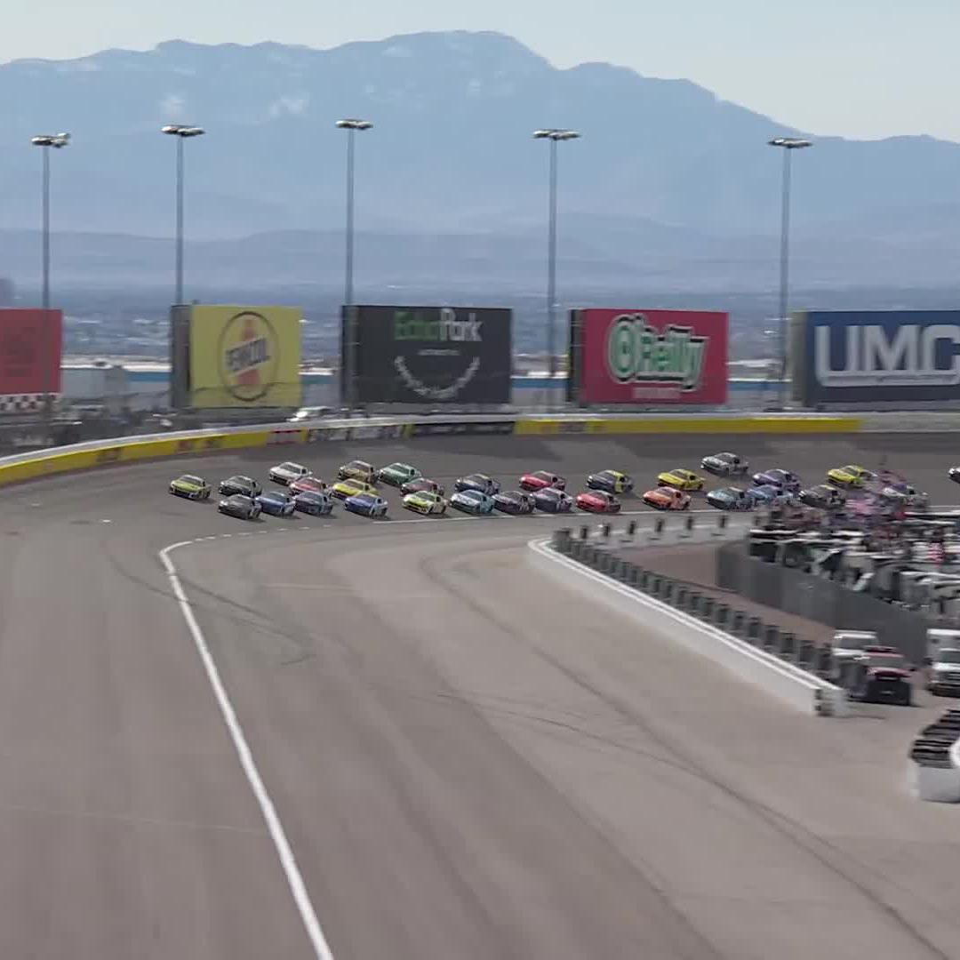Trouble on the restart for Kyle Busch!