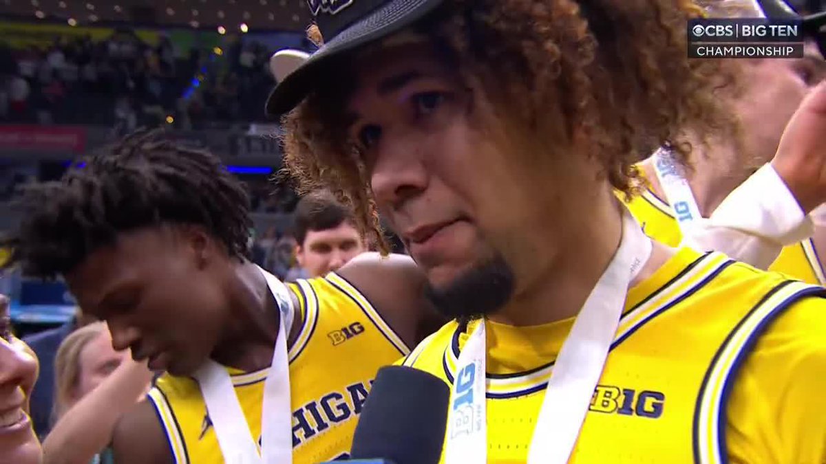 "This is a team that went through a lot of adversity." Tre Donaldson caught up with Tracy Wolfson after winning the Big Ten Conference conference tournament!
