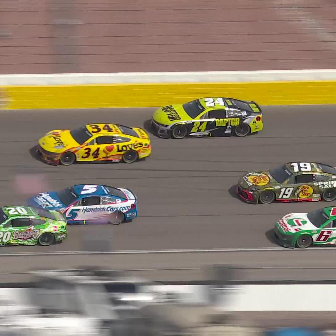 Slingshot: ENGAGED. 🚀 What a move by William Byron on the outside!
