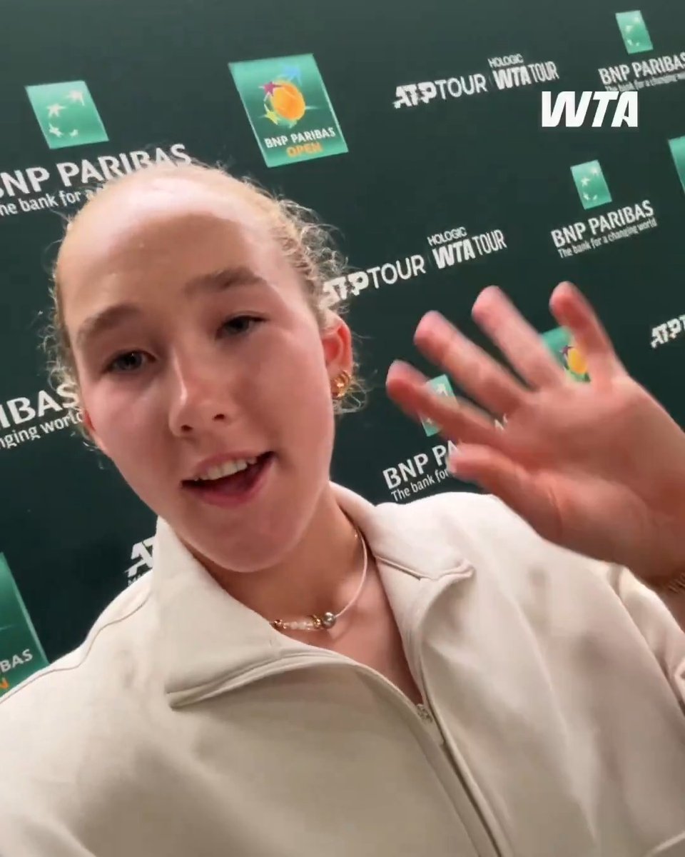 Dubai 🏆 Indian Wells 🏆 A message from the champ, Mirra Andreeva 🗣️