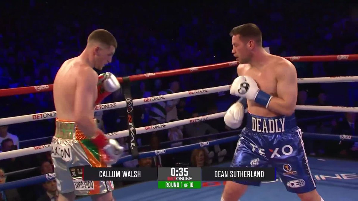 Callum Walsh with a 1st round KO. Another victory for the undefeated Irishman.