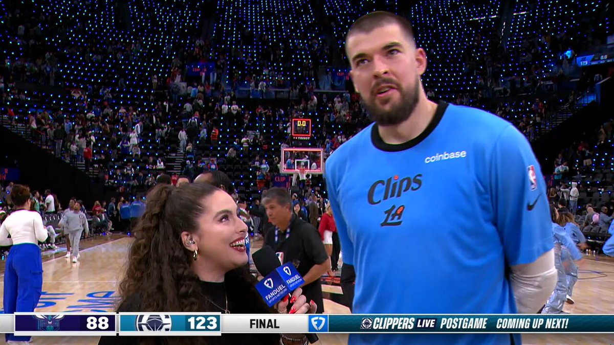"It was really fun playing tonight." - Ivica Zubac