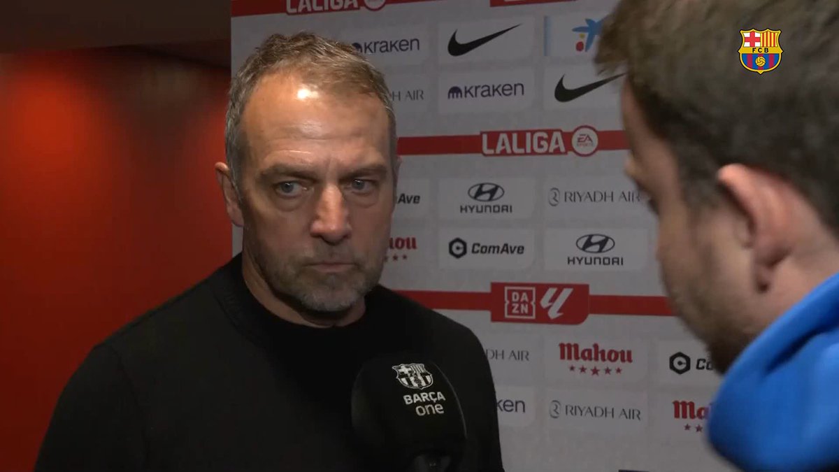 🎙️ HANSI FLICK: “My team really fights. The mentality was unbelievable.” #AtletiBarça