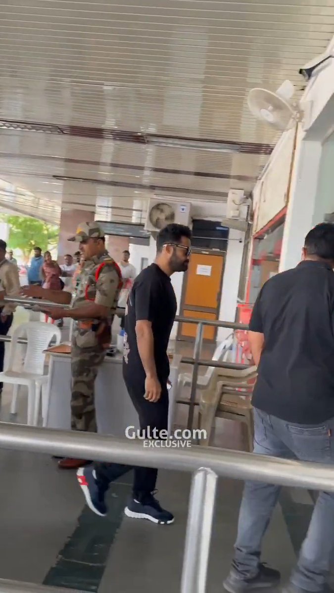 #JrNTR was snapped departing from Hyderabad.