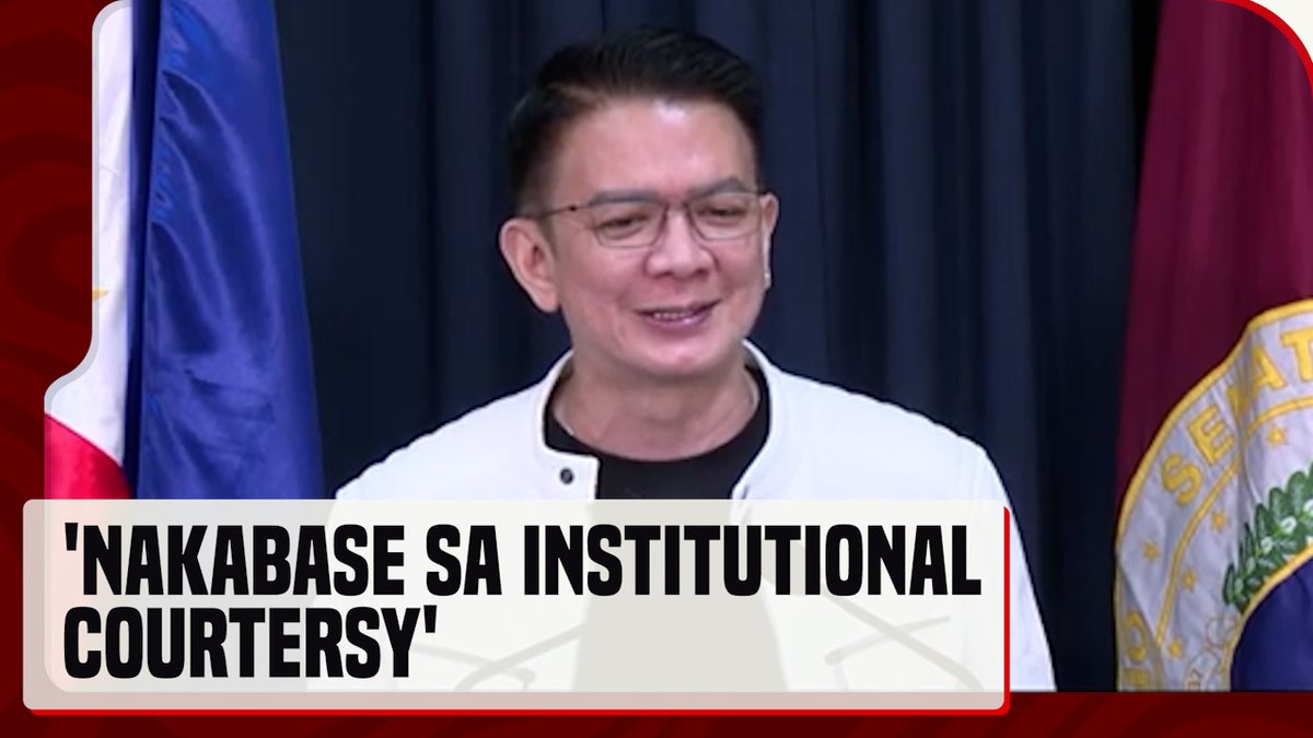 Sinabi ni Senate President Chiz Escudero na base sa institutional courtesy hindi papayagan ng Senadong arestuhin ang sinumang miyembro nito sa loob ng Senate premises lalo na kung may sesyon. #News5
