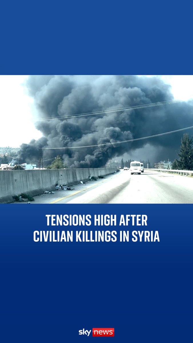 Sky News' chief correspondent Stuart Ramsay reports from northwestern Syria where hundreds of civilians have been killed and thousands more are seeking refuge in a Russian military base.