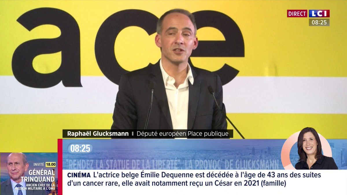 🇫🇷🇺🇸🗽FLASH | Raphaël Glucksmann appelle les États-Unis à rendre la statue de la Liberté.