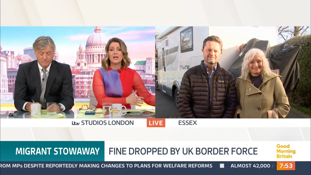 A couple who were fined £1,500 after they reported a migrant had clung to a bike rack on their motorhome have been told the penalty has been cancelled by the UK border force.