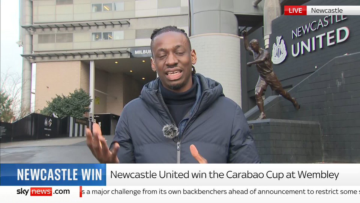 Newcastle United ended their 70-year wait for a domestic trophy after a 2-1 victory over Liverpool in the Carabao Cup at Wembley Sky's Shingi Mararike reports after a night of celebration for the Magpies 📺 Sky 501