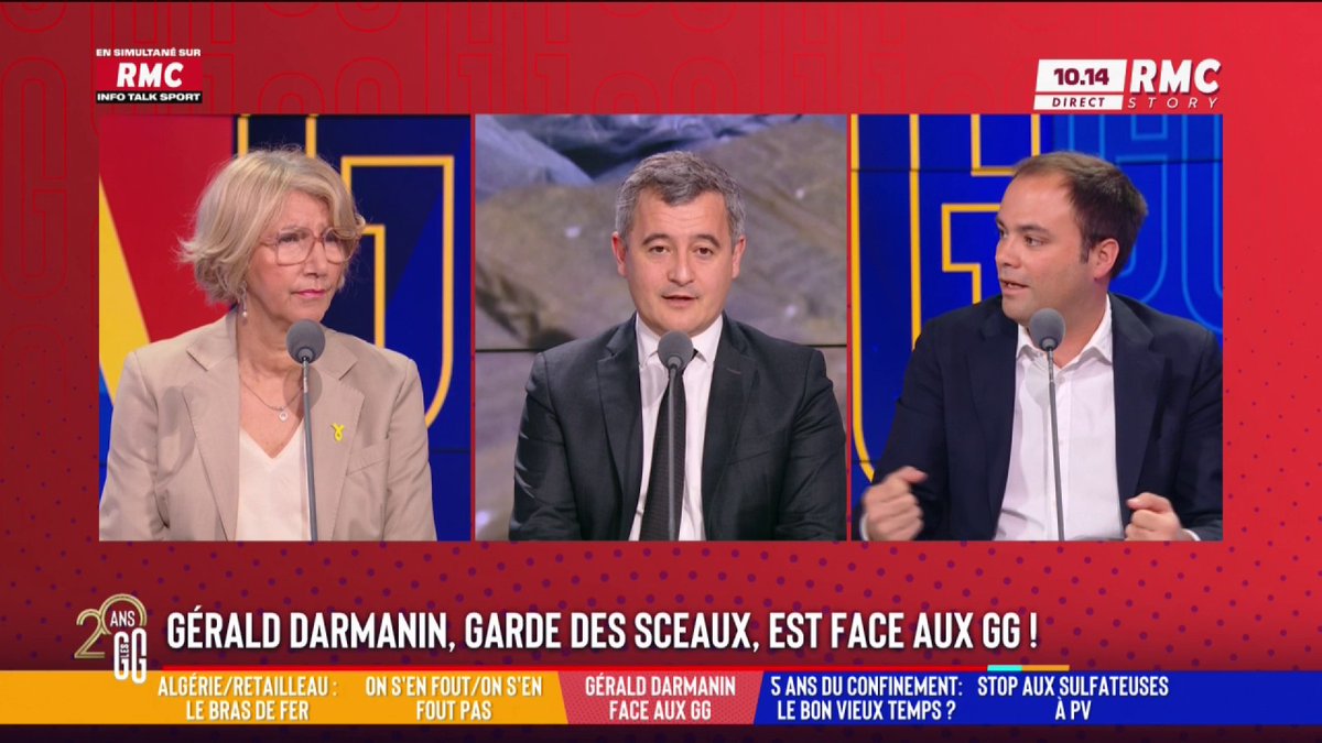 🎙️ Gérald DARMANIN, ministre de la Justice : "Je pense qu'il faut que vous sortiez de Paris... 🗣️ Charles Consigny : "Oh j'y vais vous savez... Et je vais notamment dans les prisons !" #GGRMC