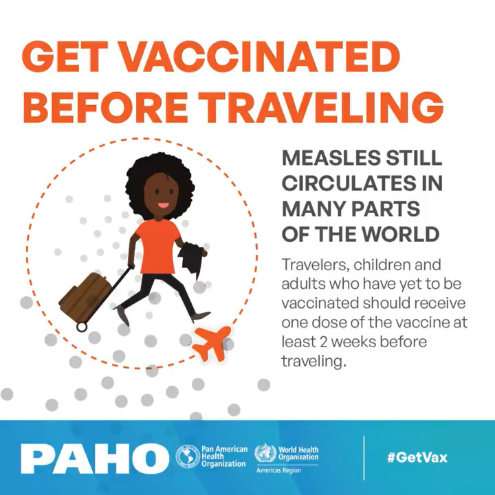 Measles is a highly contagious disease, untreatable, but preventable by vaccination. Watch the video to learn more about #measles. 👇 #VaccinesWork via PAHO/WHO