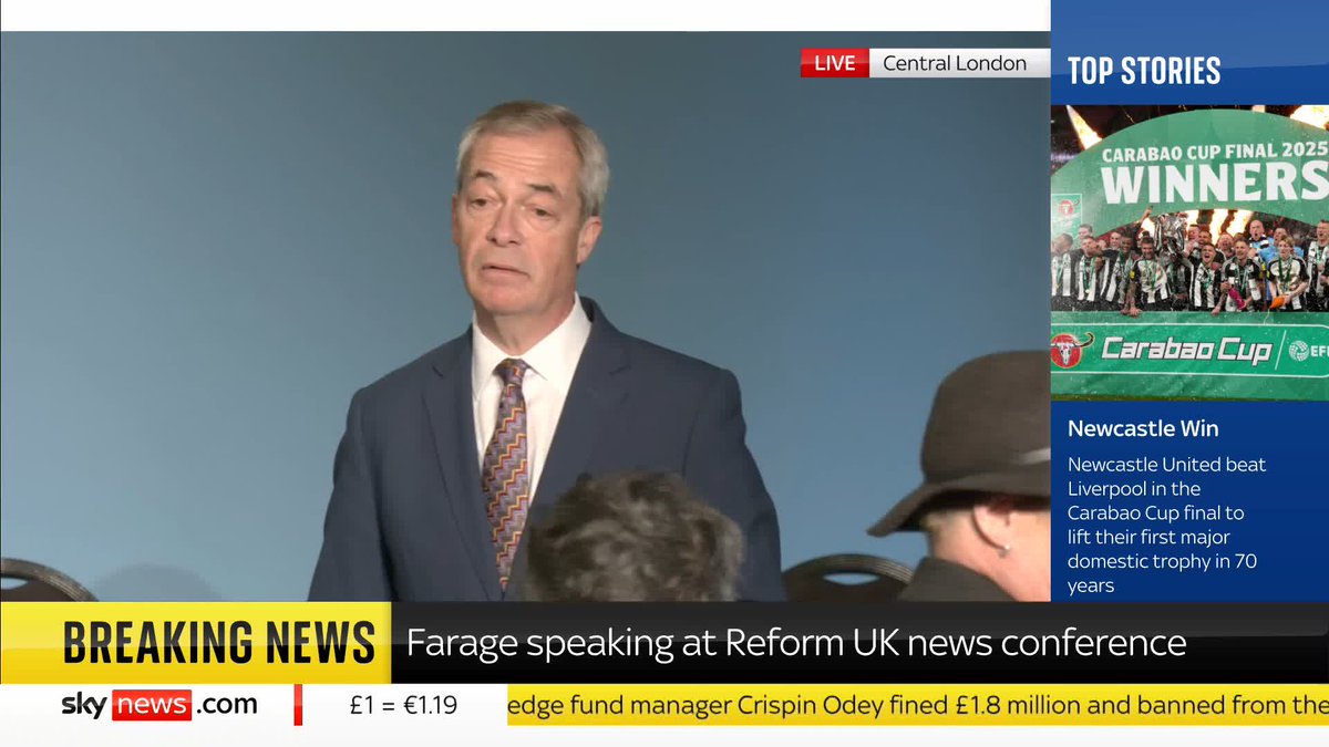 Reform UK leader Nigel Farage has criticised the government for delaying some local elections - and accused Labour and the Conservatives of colluding. 📺 Sky 501