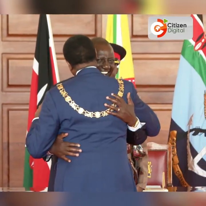President Ruto confers the highest medal in Kenya, Chief of the Golden Heart (CGH), to African Development Bank President Dr. Akinwumi Adesina