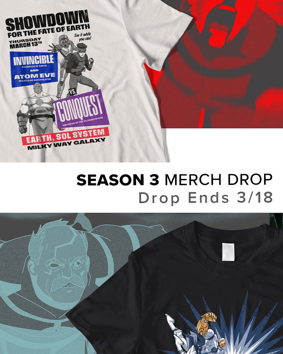 You won't be able to get these exclusive INVINCIBLE shirts after tomorrow—not even in 500 years.