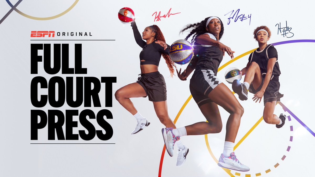 Season 2 of ESPN's Original Series 'Full Court Press' explores the world of elite #NCAAWBB with Hannah Hidalgo, Flaujae 4️⃣ & Kiki Iriafen 🏀 Premieres May 3 on ESPN 🏀 Stream on ESPN+, Hulu & Disney+ Details: