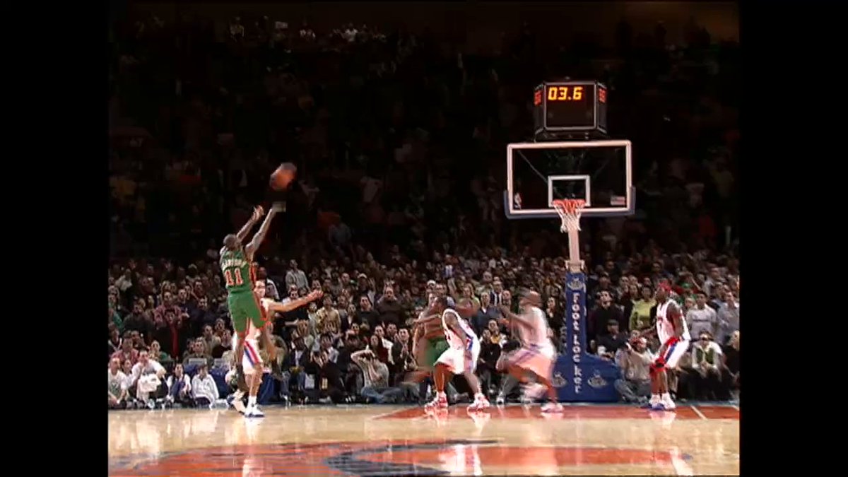 On this St. Patrick’s Day in 2006 The Knicks debut the green uniforms Against the 64-win Pistons Jamal Crawford with the last shot