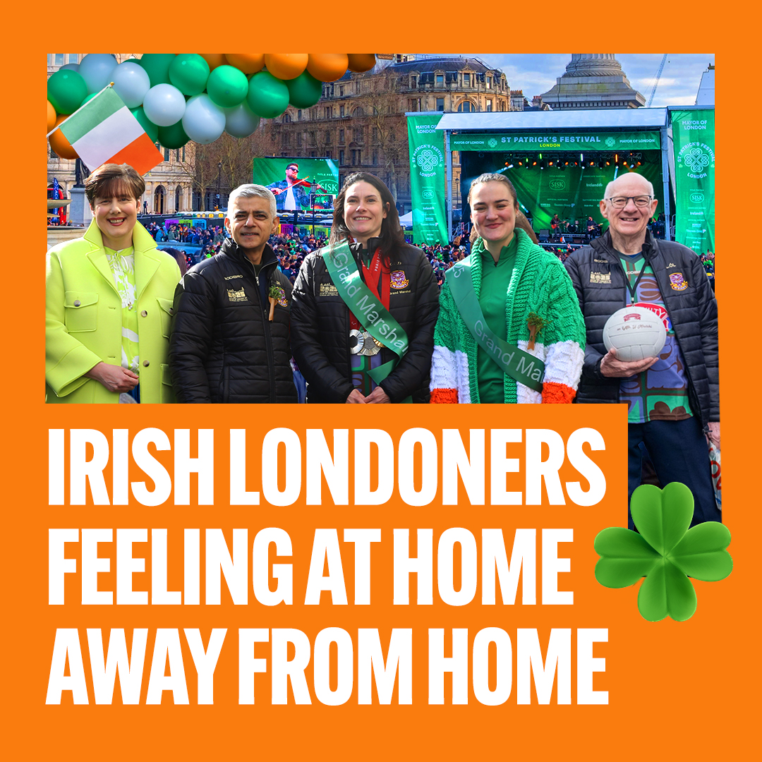 I’d like to thank every Irish Londoner for the contribution you make to our capital. Happy St Patrick’s Day!