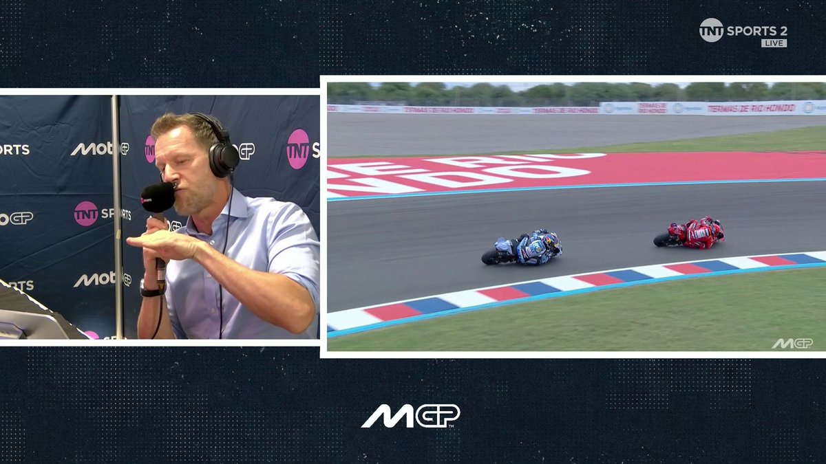 Truly appreciating Marc Marquez' race craft ๐คฉ Neil Hodgson provides an in-depth analysis of how Marc managed to pull of yesterday's race winning overtake ๐ฎโ๐จ #MotoGP | #ArgentinaGP | Live on TNT Sports and Discovery+