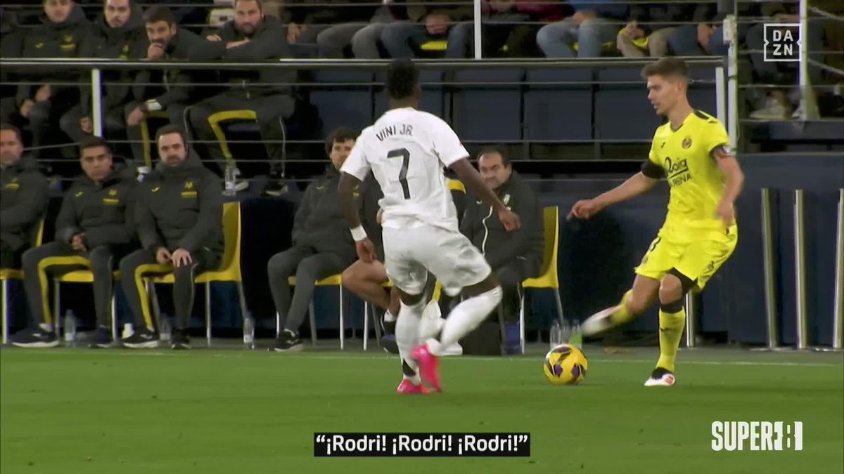 🔊 “¡Rodri! ¡Rodri! ¡Rodri!” Los cánticos en La Cerámica cuando Vinicius Jr entró al campo #Super8