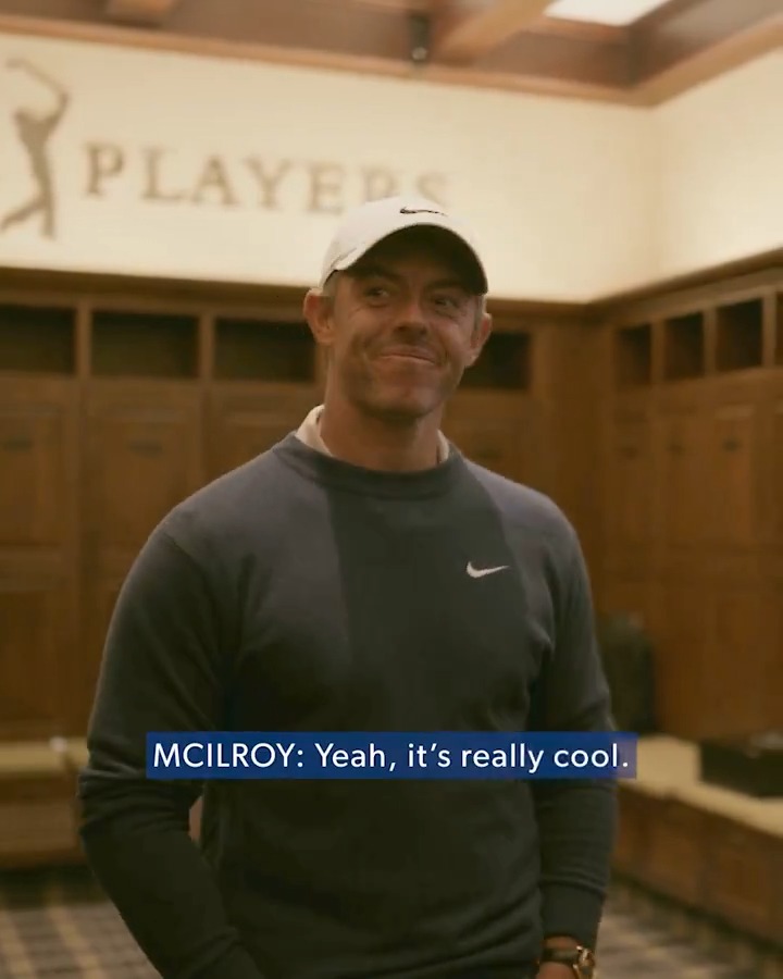 "It's such a nice little sanctuary in here." Step inside the champions locker room THE PLAYERS with Rory McIlroy 🏆