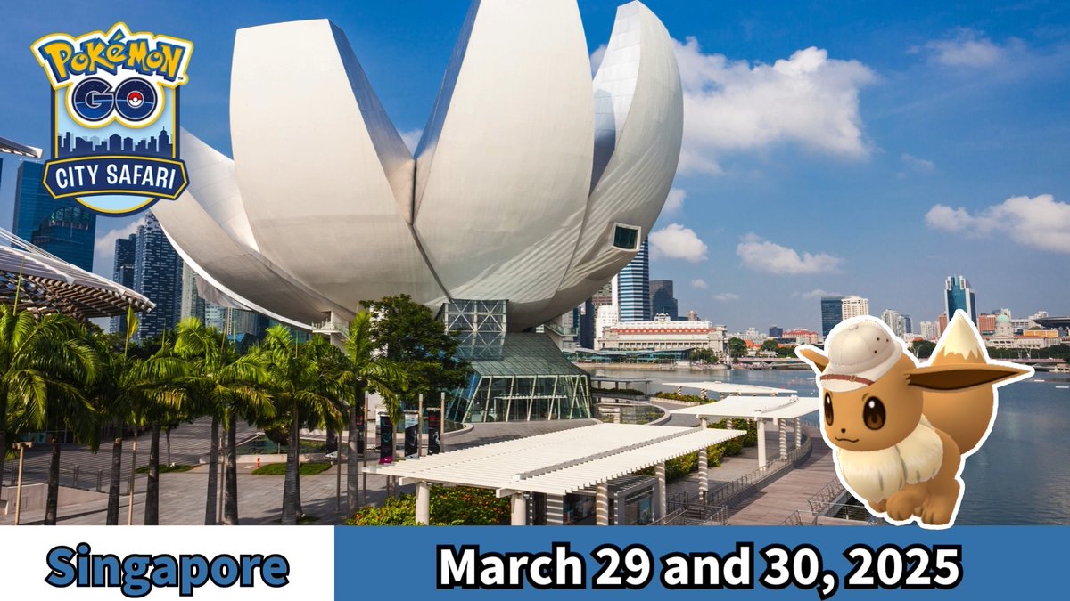 Did you know? Eevee wearing an explorer hat will appear during Pokémon GO City Safari: Singapore! Explore Singapore’s landmarks together and create lasting memories! Learn more: #PokemonGO #CitySafariSingapore
