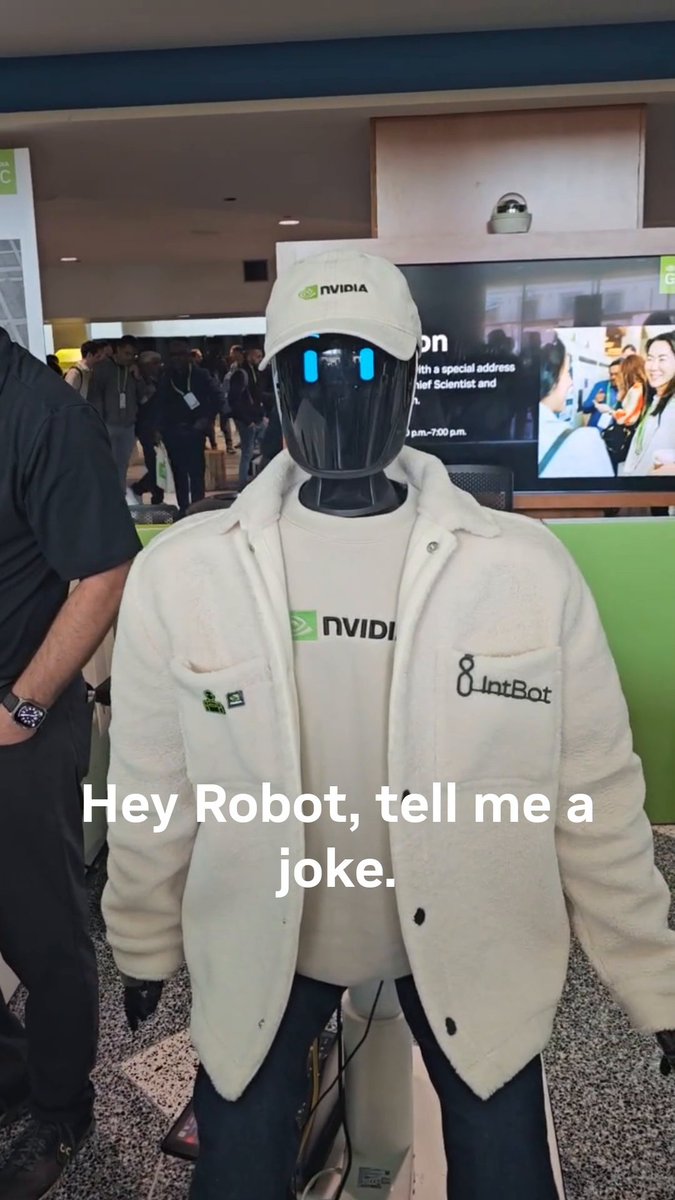 Hello from #GTC25 🤖 Send us your best jokes for the robot below 👇