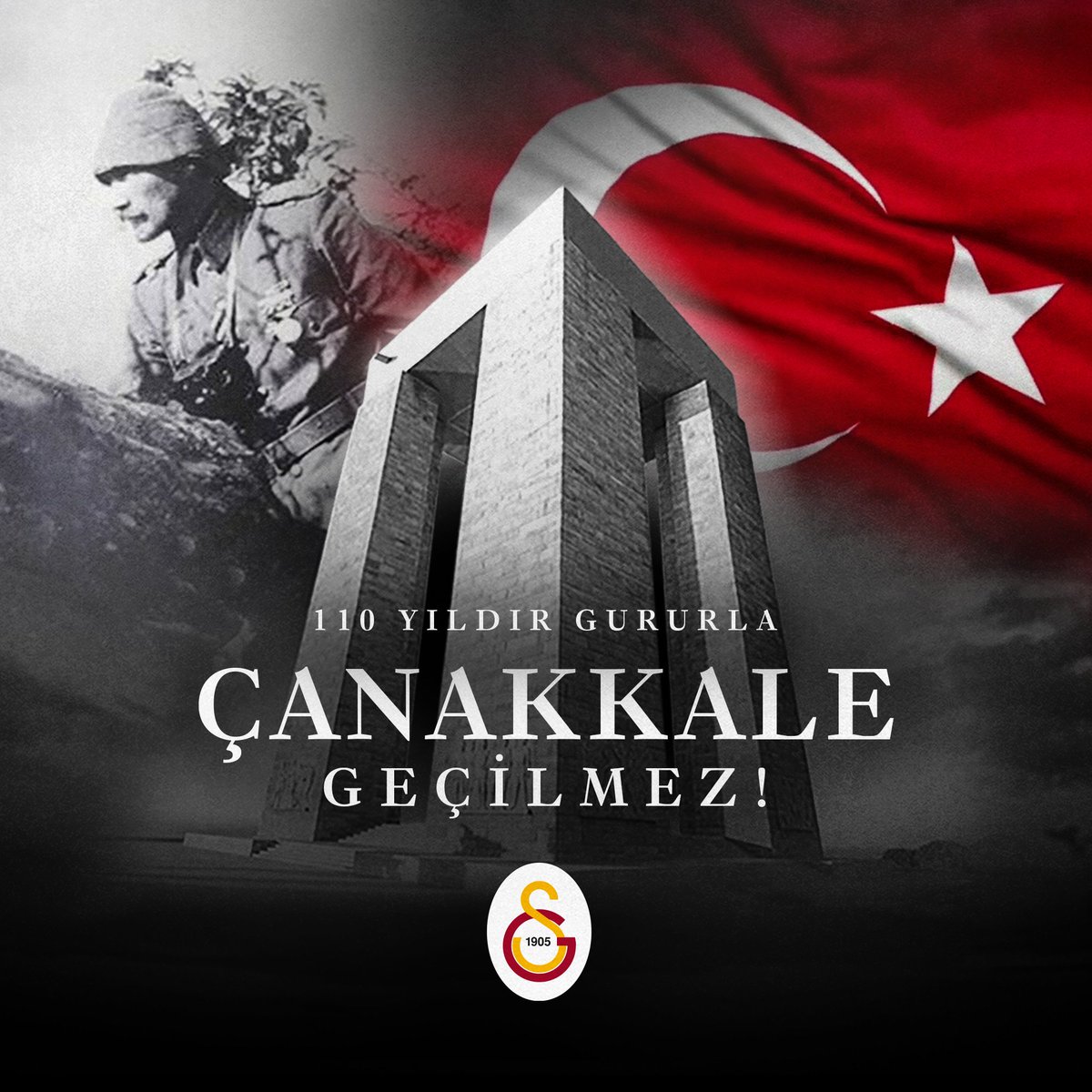 🇹🇷 Çanakkale’nin geçilmez olduğunu tüm dünyaya gösteren, şanlı tarihimizin en önemli zaferlerinden biri olan #18MartÇanakkaleZaferi’nin 110. yılında başta Mustafa Kemal Atatürk ve kahraman silah arkadaşları olmak üzere tüm şehit ve gazilerimizi rahmet ve minnetle anıyoruz.