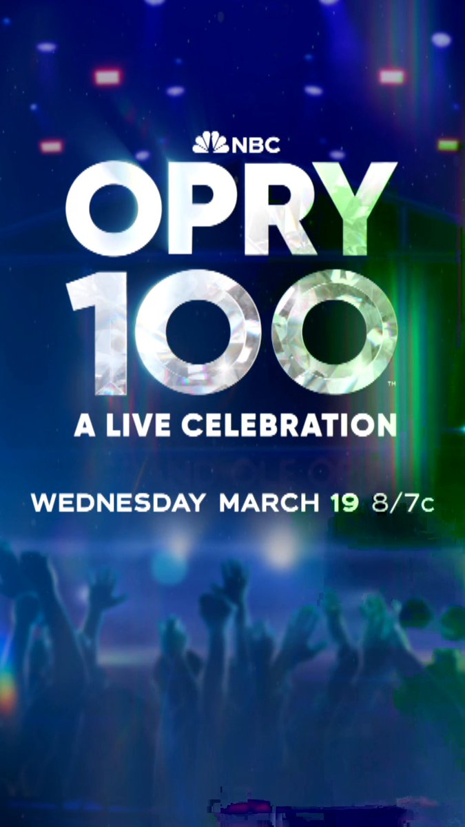 The countdown is on. Get ready for a night of magic, music, and memories. Tune in for Opry 100: A Live Celebration at 8/7c on @NBC and streaming on Peacock