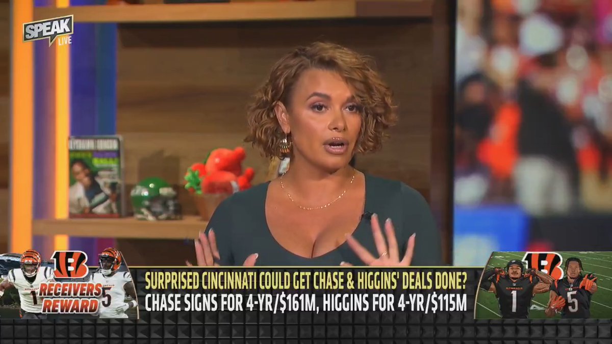 "It's not that Tee Higgins didn't deserve to get paid, I'm just surprised they paid him in Cincinnati." — Joy Taylor