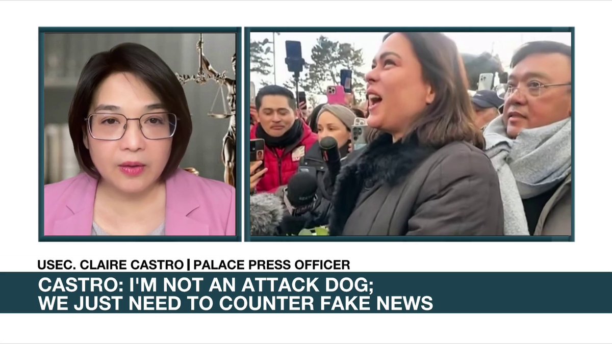 PCO Usec. Claire Castro denies being an attack dog against the Dutertes, saying, "We just need to counter fake news." Castro adds that VP Sara Duterte is correct in saying that we must fight corruption, "and we will start with the confidential funds that she spent." #ANCHeadstart